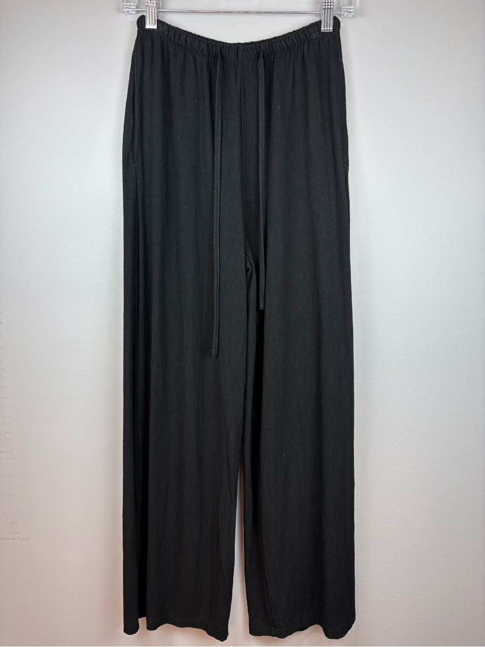 Linen Cotton Blend Wide Leg High Rise Waist Palazzo Pants Size XS Comfy Flowy